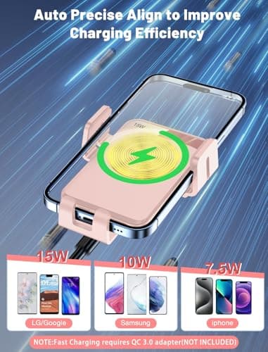 MOKPR Wireless Car Charger, 15W Car Phone Holder Wireless Charger — view 2