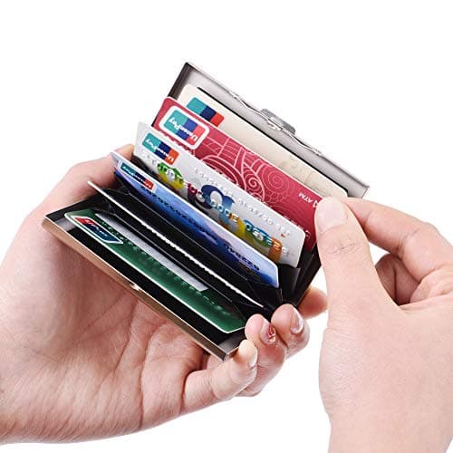 BONSYL® RFID Slim Metal Credit Card Holder Wallet for Ladies and Men,Credit Card Case with 6 Card Slots. (6 Slots-Rose Gold) — view 2