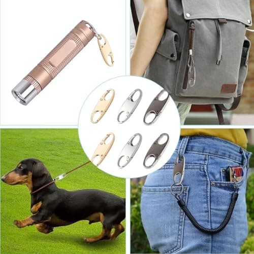 CSLGDMAI 6PCS Zipper Lock Clips,Outdoor Travel Clip, Gunmetal+Black+Silver — view 6