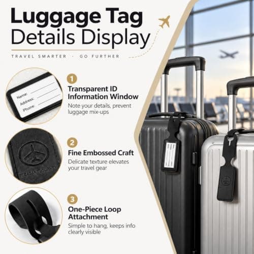 Passport Holder RFID Travel Wallet with Luggage Tag Set for Women & Men — view 6
