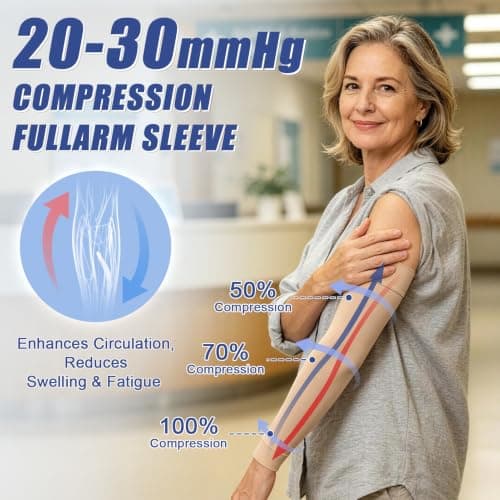 Beister 20-30 mmHg Compression Arm Sleeves for Pain Relief, Single — view 2