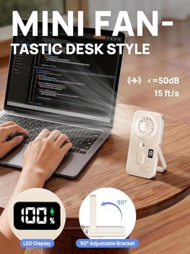 Kssvzz Portable Handheld Misting Fan, Rechargeable Mini Personal Fan — view 4
