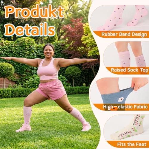 Zuimei 3 Pairs Wide Calf Compression Socks for Women Plus Size Ladies Compression Flight Socks Comfortable and Supportive for Flight Travel Pregnancy Nurses 20-30 mmHg 3XL — view 3