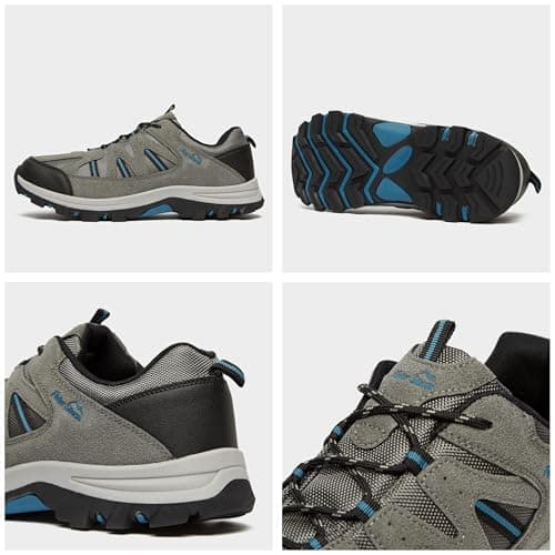 Peter Storm Men's Buxton Vent Walking Shoe with High Traction Rubber Sole & Speed Lacing, Lightweight, (Grey, UK Footwear Size System, Adult, Men, Numeric, Medium, 10) — view 6