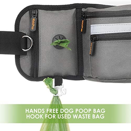 MalsiPree Dog Walking Bumbags - Waist Belt Fanny Pack for Treats & Dog Training, Dog Walkers Bag with Built in Poop Bag Dispenser & Hidden Water Bottle Holder (Bottle not Included) — view 5