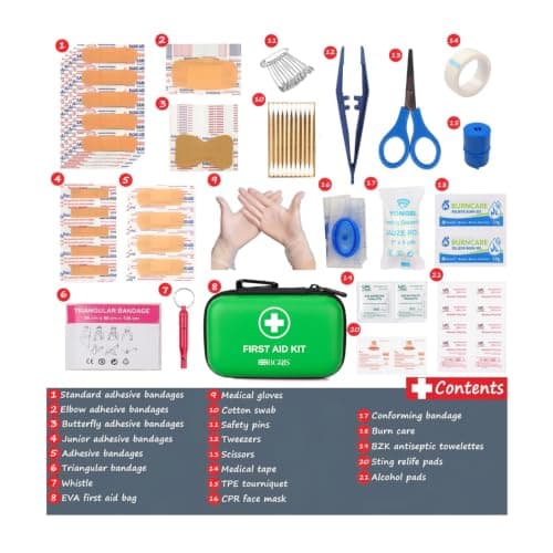 Beris First Aid Kit - 75 Pieces Hard Case and Lightweight - Includes Instant Cold Pack, for Travel, Home, Office, Vehicle — view 4