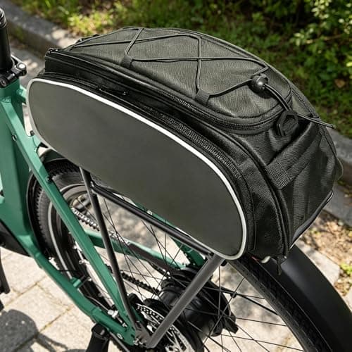 Waterproof Bike Rear Rack Bag, Trunk Pouch with Adjustable Strap — view 4