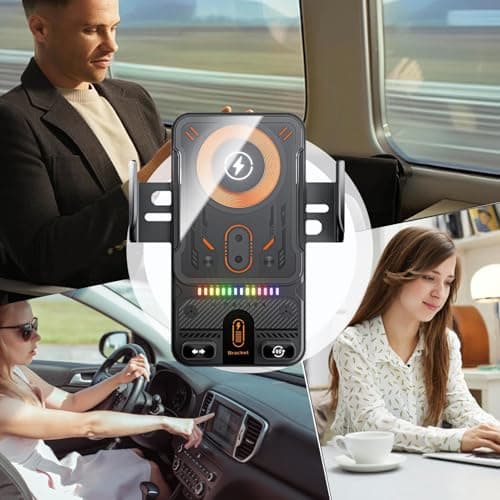 Wireless Phone Charger for Car 15W Fast Charging Automobile Bracket — view 2