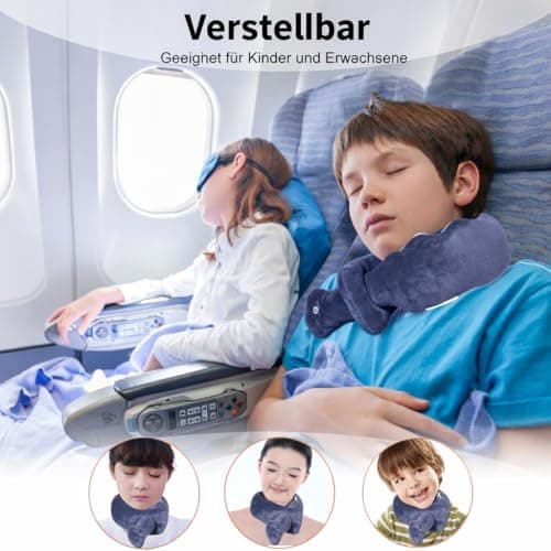Travel Pillow with Vibration Function,Adjustable Massage Neck Pillow — view 3