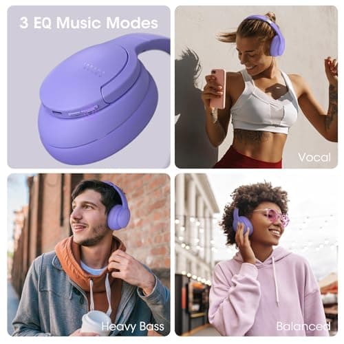 DOQAUS Bluetooth Headphones Over Ear, Headphones Wireless with 90H Playtime — view 4