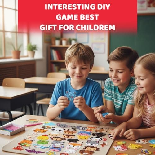 Diamond Art for Kids, 42Pcs Small Diamond Art Kits with Animal Designs, Gem Art Kits Kids and Adult Beginners, Creative DIY Craft for Home Decor and Educational Activities — view 5