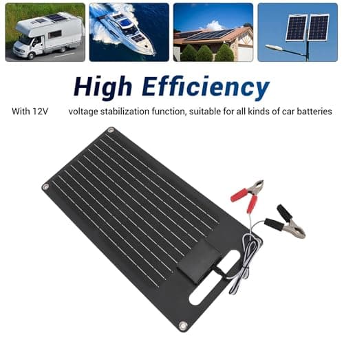 Tissting Solar Panel Kit 50W 12V Flexible Monocrystalline Solar Panel — view 4