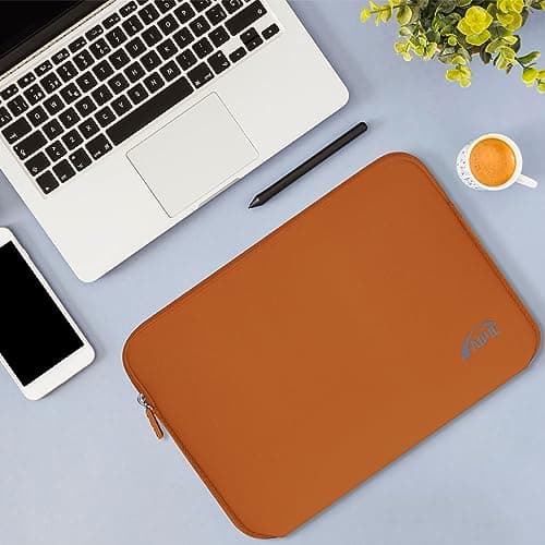 AIPIE Laptop Sleeve 15-15.6 Inch Laptop Case for Gaming PC Bump Absorb Briefcase Carrying Bag Compatible with MacBook, Acer, Asus, Dell, Lenovo, Microsoft, HP Durable Notebook Cover, Orange — view 5