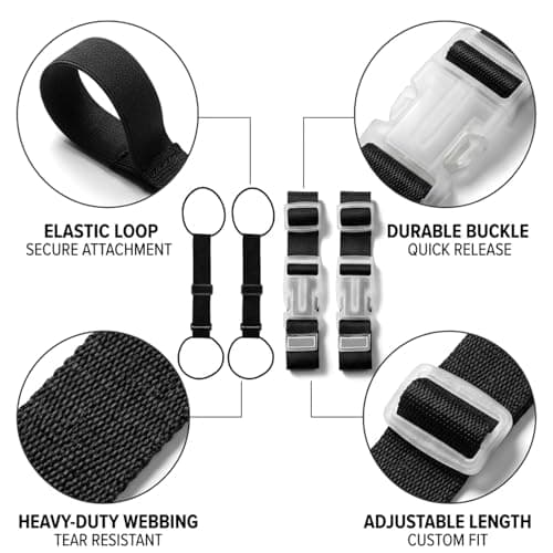 4Pcs Luggage Connector Straps for Suitcases, Luggage Straps Suitcase Belts — view 3