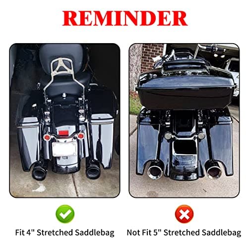 HCmotorku Motorcycle Saddlebag Liners 4" Extended Saddlebags Inserts Fits for Harley Touring Road King Road Glide Street Glide Electra Glide 2014-2023 White Thread — view 4