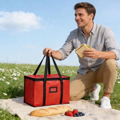 Food Delivery Bag, 40L Insulated Thermal Bag, Cooler Bag 43 * 30 * 31 CM — view 6