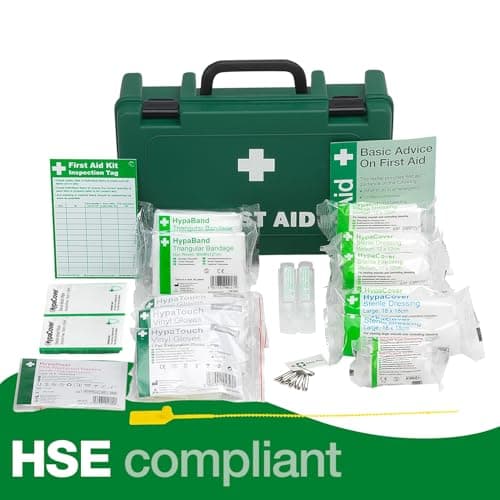 Safety First Aid Group Workplace First Aid Kit (Small 1-10 Persons) Economy HSE-Compliant with Inspection Tags, Wall Bracket, Extra Plasters — view 2