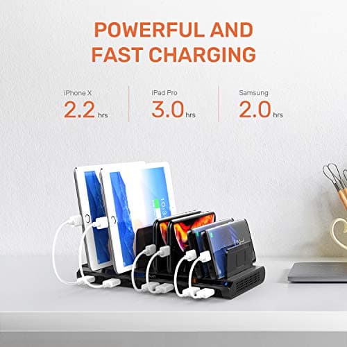 Alxum 10 Port USB Charging Station 60W Multi Desktop Phone Tablet Charger — view 4