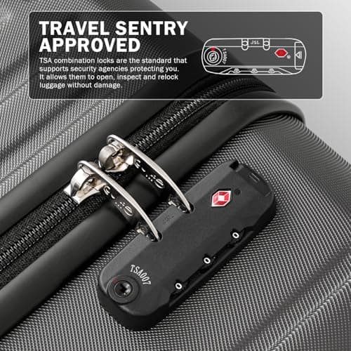 COOLIFE 24 Inch Medium Suitcase, Hardshell Trolley Lightweight ABS+PC — view 3