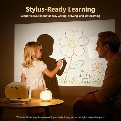 B12 Mini Projector with Stylus - Smart Projector Supports Writing & Drawing — view 4