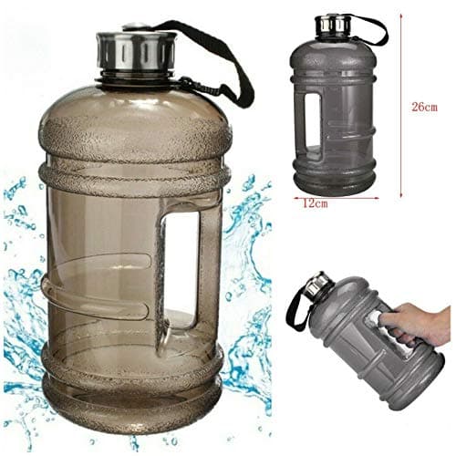 ADEPTNA Large 2.2 Litre Sports and Gym Water Bottle - BPA Free - Ideal for work and the gym (BLACK) — view 3