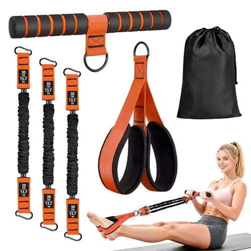Upgraded Multifunction Pedal Resistance Band with Handle 30-90lbs