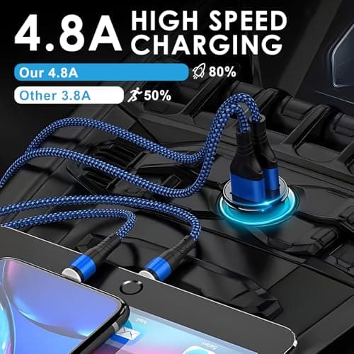 CJMUQHEHH 2 Pcs USB Car Charger, 15 W/3.1A Fast Car Charger Mini Cigarette USB Adapter Quick Charge for iPhone 17 Pro/16/15/14/13/12, Samsung Galaxy S25/S24/S23/S22/S21/A17/A16/A56/A55/A36【black】 — view 4