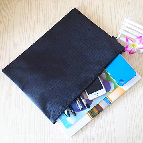 SamIdea 5-Color Canvas Zipper File Bags 5 Pieces, A4 Size Plastic Waterproof Document File Folder Bag Organizer — view 2
