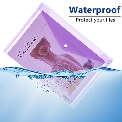 Plastic Envelopes Wallets, MerryNine 30 Pack A4 Colorful Document Folder, for School Home Work Office Organization — view 3