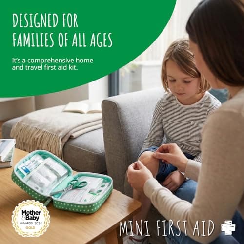 Family First Aid Kit - 115 Pieces Including Plasters, Bandages, Burn Gel, Thermometer, Cold Pack - for Car, Home, Travel, Camping and Hiking - As Seen on Dragons' Den — view 2