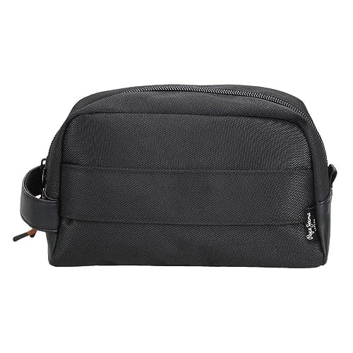Pepe Jeans Egham Adaptable Toiletry Bag Black 25 x 15 x 12 cm Polyester, Black/White, One Size, Adaptable Toiletry Bag — view 3