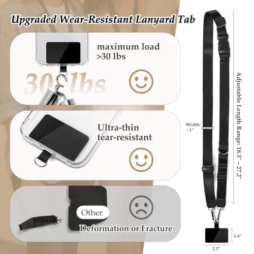 GMETINK Multifunctional Phone Lanyard, Cell Phone Universal Neck Strap — view 3