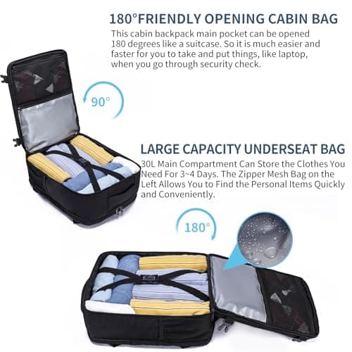 for Ryanair Cabin Bags 40x30x20 Hand Luggage Carry-ons Rucksack Cabin Size — view 6