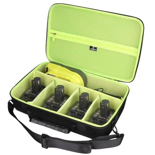 Tourmate Hard Storage Case for Ryobi 18V/PBLMT50B ONE+ HP 18-Volt Multi Tool - Travel Case for Milwaukee 2836-20/2526-20 M12 Multi-Tool(Box for Sale) (Black & Green, M) — view 3