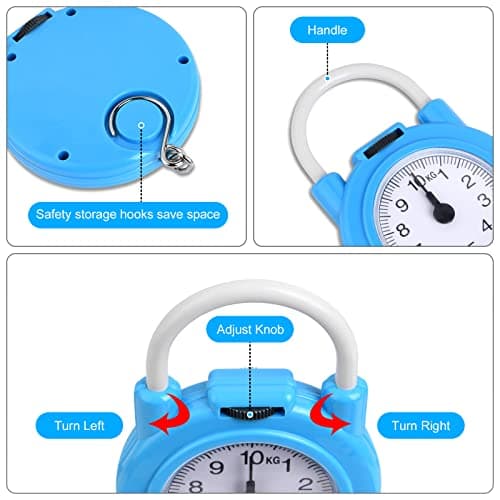 Vicloon Luggage Scale, 10KG Portable Travel Luggage Scale, Suitcase Baggage Weighing Scales for Accurate Weight Suitcases Bags Handbags Luggages Home Travel, 1 Pack — view 3
