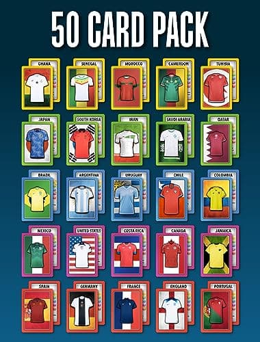 Smart Cards World Football, 7 games in 1, a suitcase of games in your pocket, includes trumps, pairs, snap, rummy, cool stats and top trivia. Gift, Stocking Filler, Travel Game, age 5+, 1-8 players — view 6