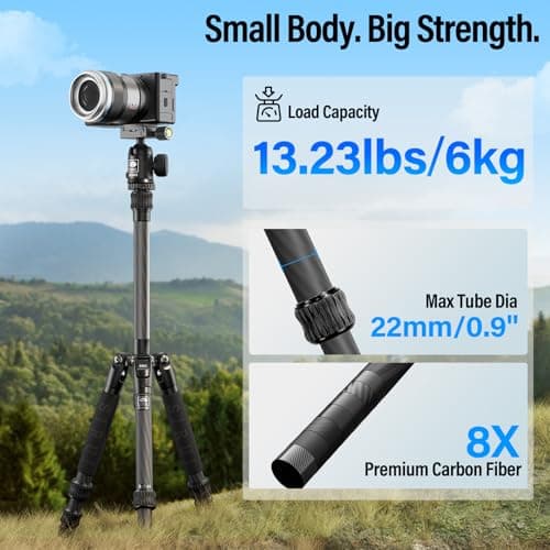 SIRUI AM-5C Carbon fibre Travel Tripod with 360° Ball Head, Compact — view 5