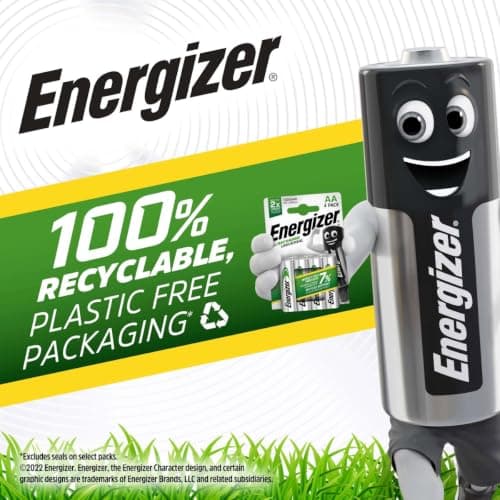 Energizer Recharge Universal Rechargeable AA Batteries (4 Pack) 1300 mAh — view 5