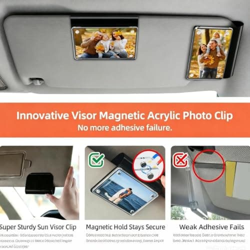Visor Clip Photo Frame Memory Display Heavy-Duty Magnetic Decoration — view 4