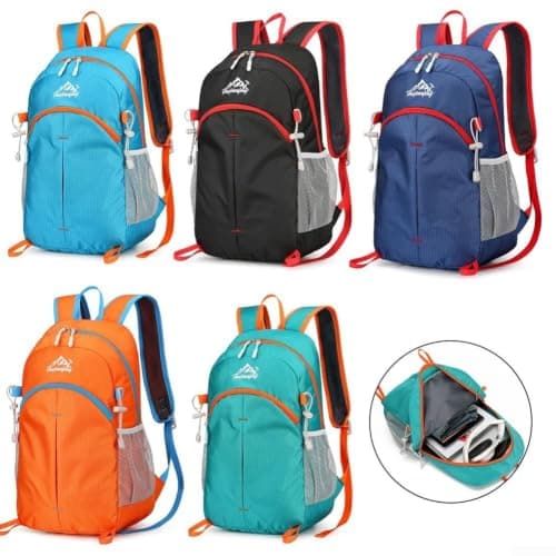 20l Ultra Light Packable Backpack Water Resistant Nylon Foldable Hiking Rucksack With Breathable Straps For Outdoor Travel Camping School Green(Deep Blue) — view 3
