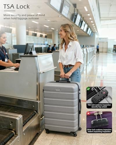 COOLIFE 28 Inch Large Suitcase, ABS+PC, Lightweight Hard Shell Luggage — view 6