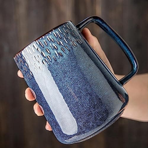 ZPPLD Large Coffee Mugs,24 OZ/700ml Ceramic Coffee Mugs with Handle,Giant Mug,Jumbo Mug,Large Mugs for Hot Drinks,Big Mug,Capacity Mug for Office and Home, Gift and Present (B) — view 5