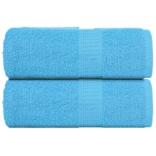 Eclith Frogn Set of 2 Turquoise Wash Cloths 30 x 30 cm 360 g/m² Made of 100% Cotton, Absorbent, Skin-Friendly, Machine Washable, Ideal for Bathroom, Shower, Sauna, Fitness, Travel, Hotel, Care and