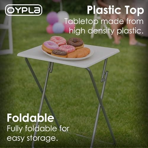 Oypla Lightweight Portable Folding Snack Laptop TV Tray Table Desk — view 4
