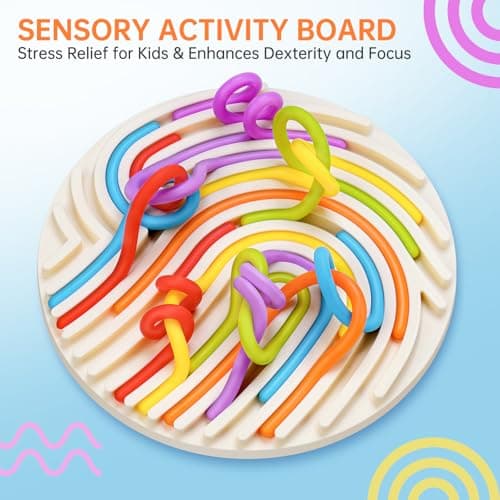 NiToy Silicone Sensory Busy Board, Montessori Travel Fidget Toy — view 6