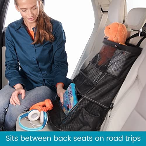 High Road CarCubby Car Storage Organizer - SUV Trunk Organizer, Passenger Seat Organizer or Back Seat Storage With 3 Easy-View Mesh Bins — view 3