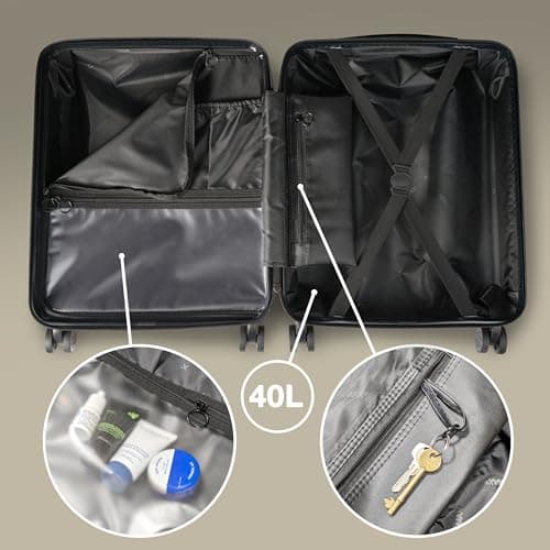 Cabin Max Cabin Suitcase Large for Ryanair, Easyjet 55x40x20 Hand Luggage — view 6