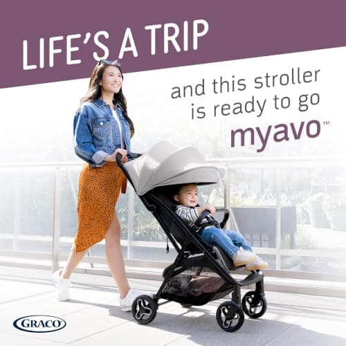 Graco Myavo Compact Stroller/Pushchair with Raincover - Suitable from Birth to Approx. 4 Years (0-22kg). Lightweight at only 5.8kg with a one-Second, one-Hand fold, Steeple Gray Fashion — view 2