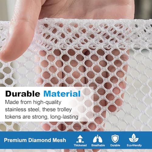 2 Pcs Reusable Mesh Laundry Bags with Drawstrings, 30 x 40cm, White — view 4