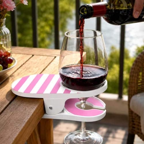 Clip On Cup Holder, Clamp On Cup Holder for Chair, Beach Chair Cup Holder Portable Drink Holder with Strong Clamp for Desk Table Pool, Cruise Outdoor Use